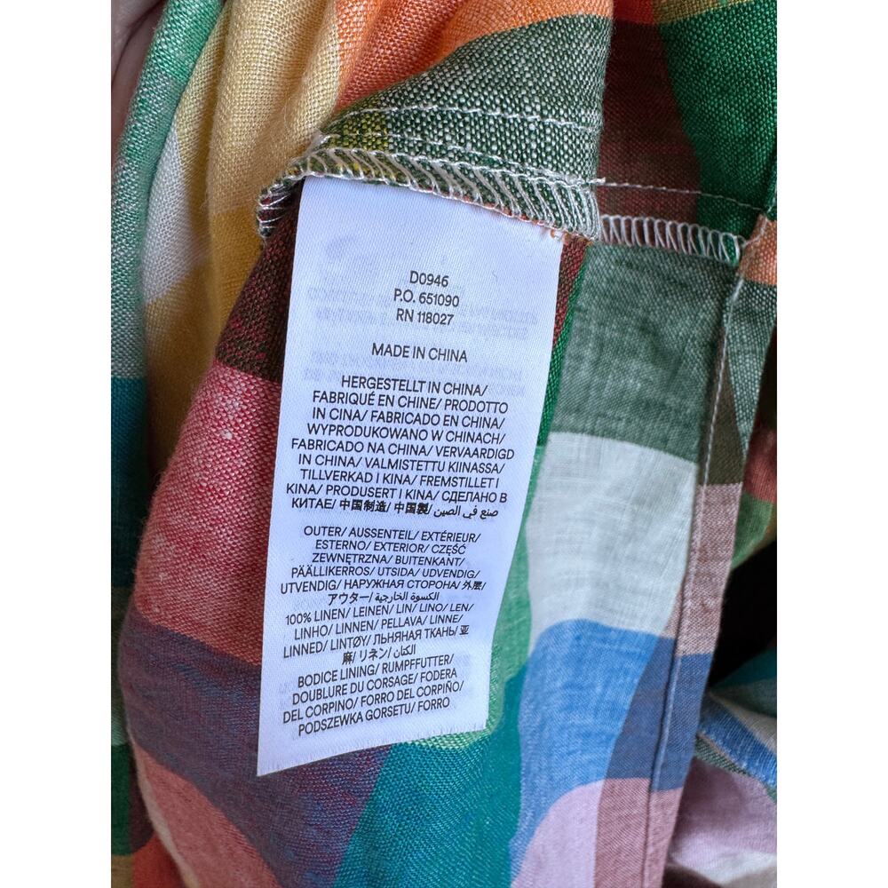 Boden multicolor gingham linen midi dress - Picture 8 of 9